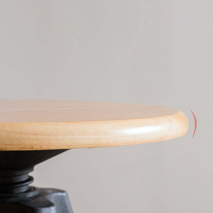 Rotatable Rubberwood Nylon Backless Bar Stool