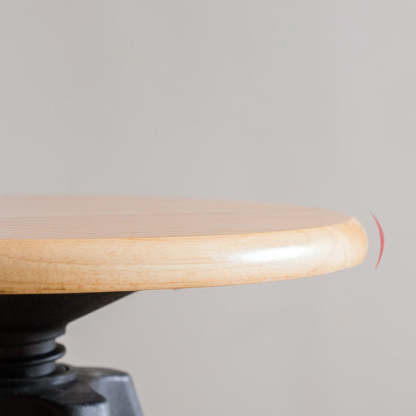 Rotatable Rubberwood Nylon Backless Bar Stool