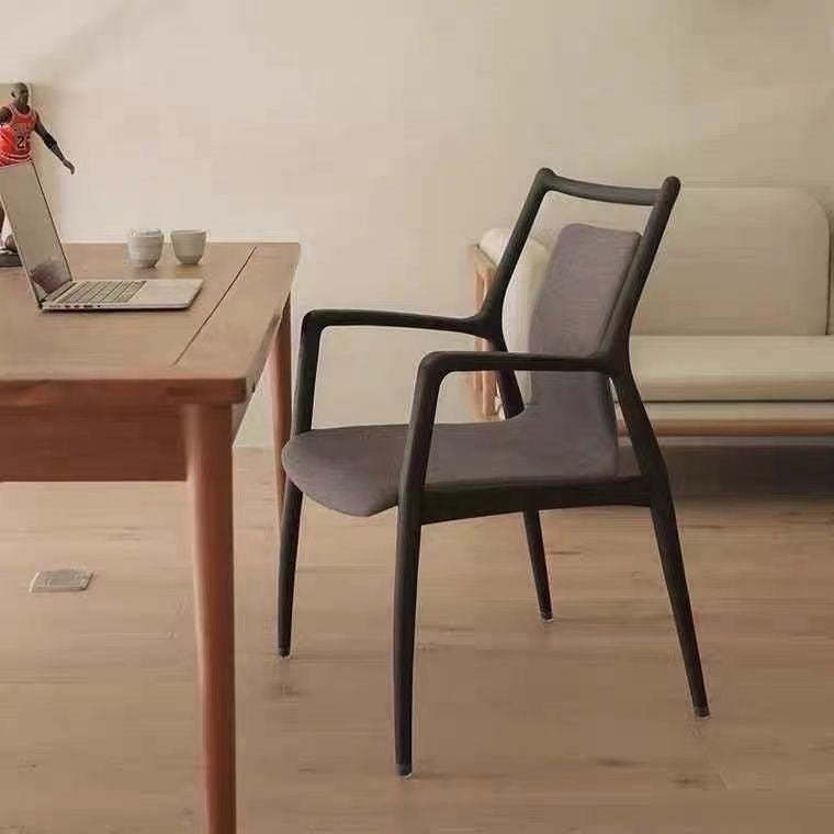 Nordic Ink Painting Fabric Ash Dining Chair