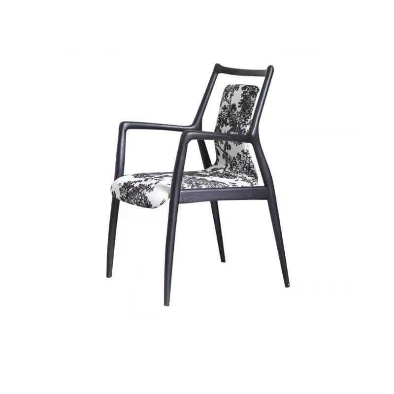 Nordic Ink Painting Fabric Ash Dining Chair