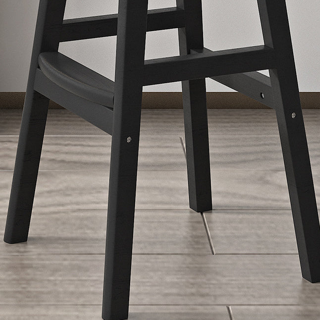 Nordic Fabric Leather Wood Bar Stool