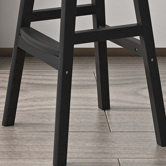 Nordic Fabric Leather Wood Bar Stool