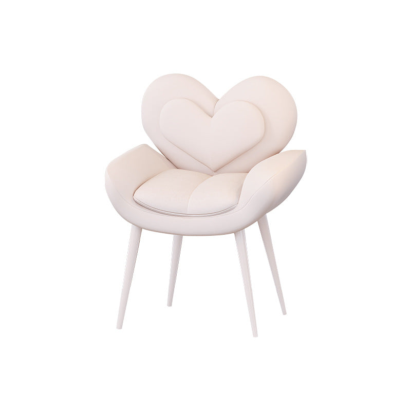 Nordic Love Heart Flannelette Pine Vanity Stool