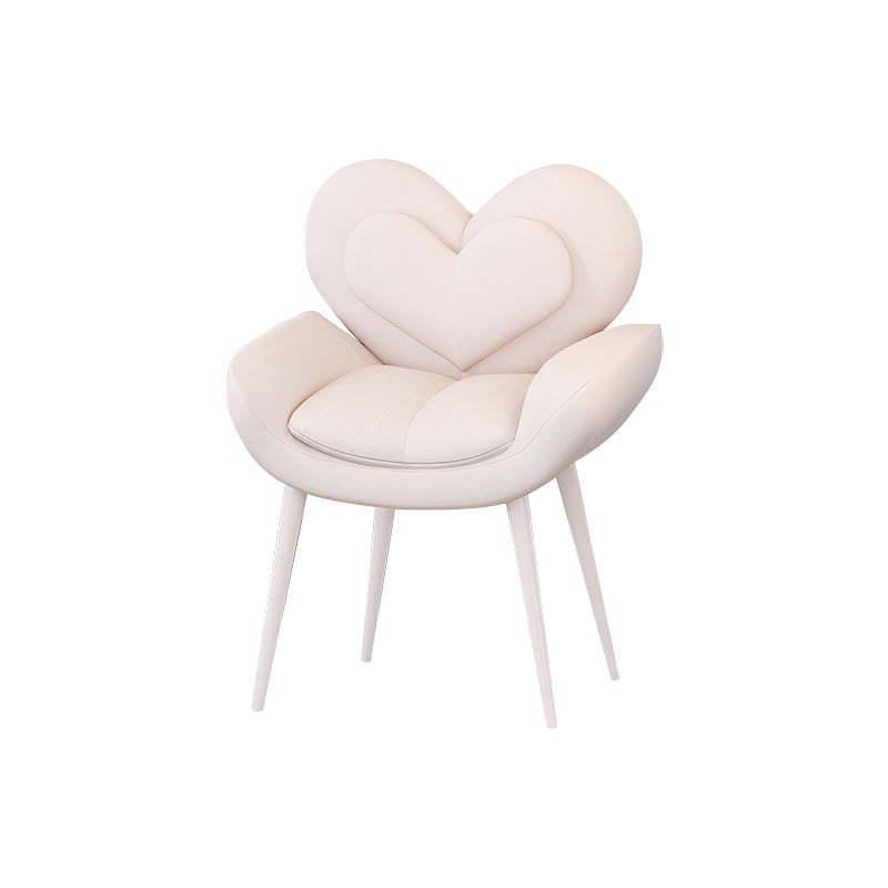 Nordic Love Heart Flannelette Pine Vanity Stool