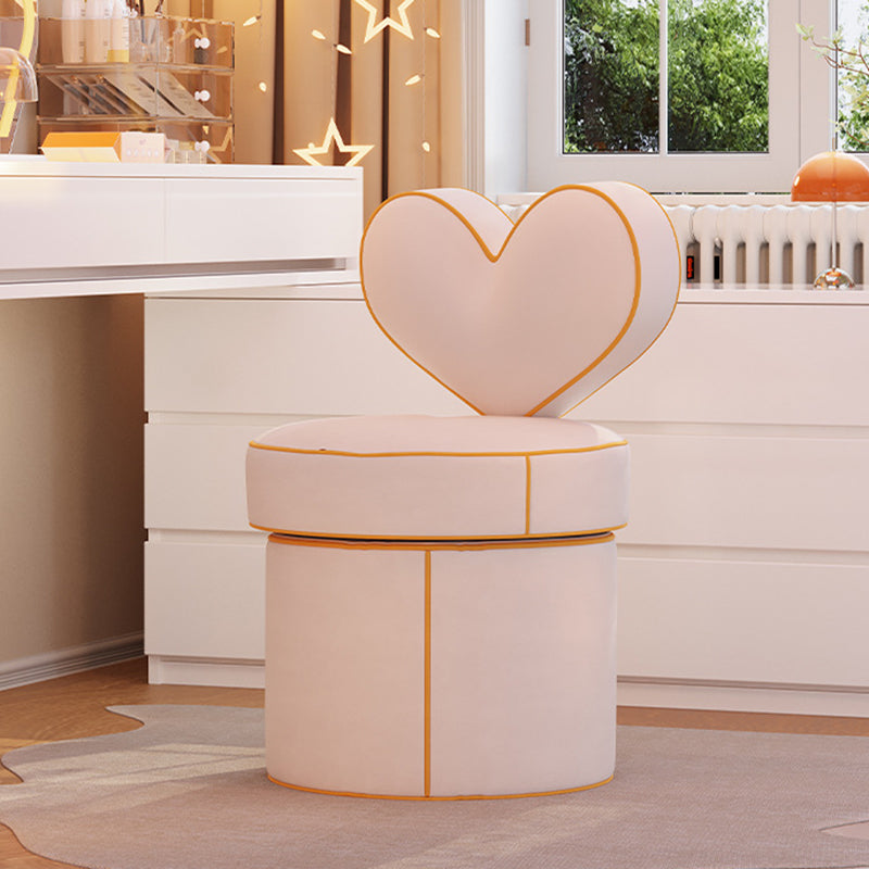 Nordic Cylinder Swivel Flannelette Pine Vanity Stool