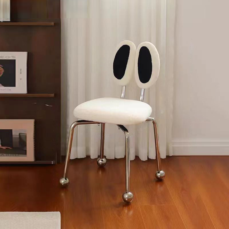 Crab Shape Lambswool Steel Vanity Stool
