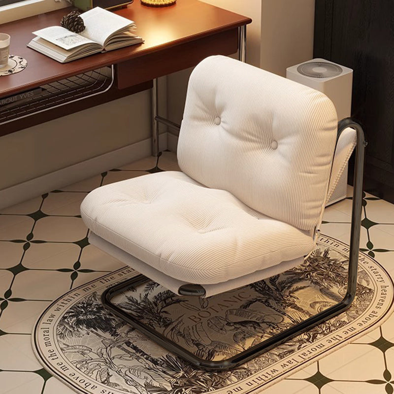Nordic Corduroy Armless Sofa Backrest — White