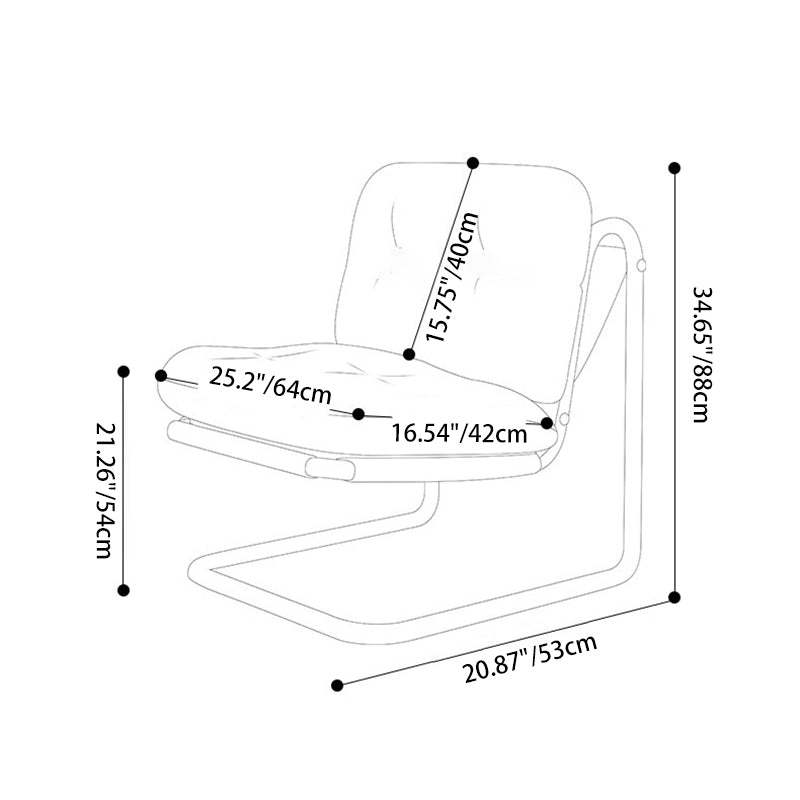 Nordic Corduroy Armless Sofa Backrest