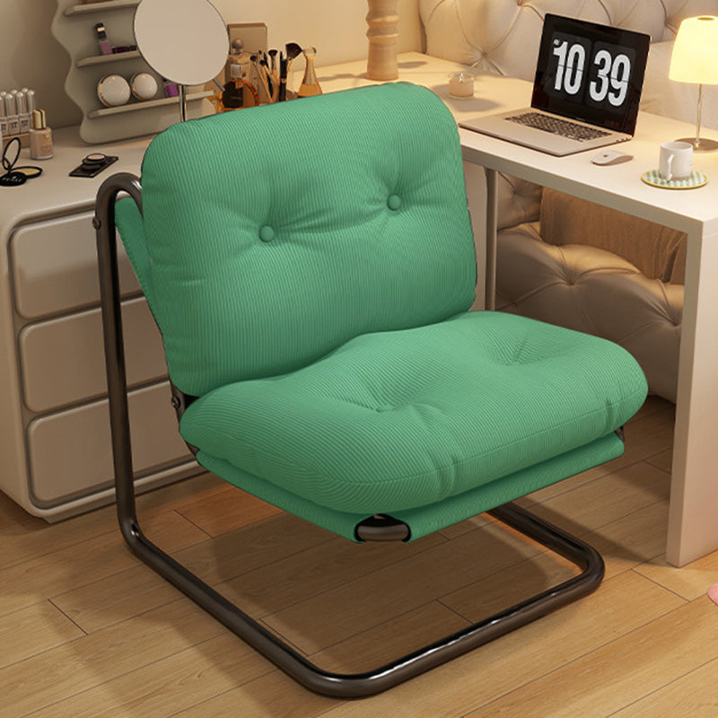 Nordic Corduroy Armless Sofa Backrest — Green