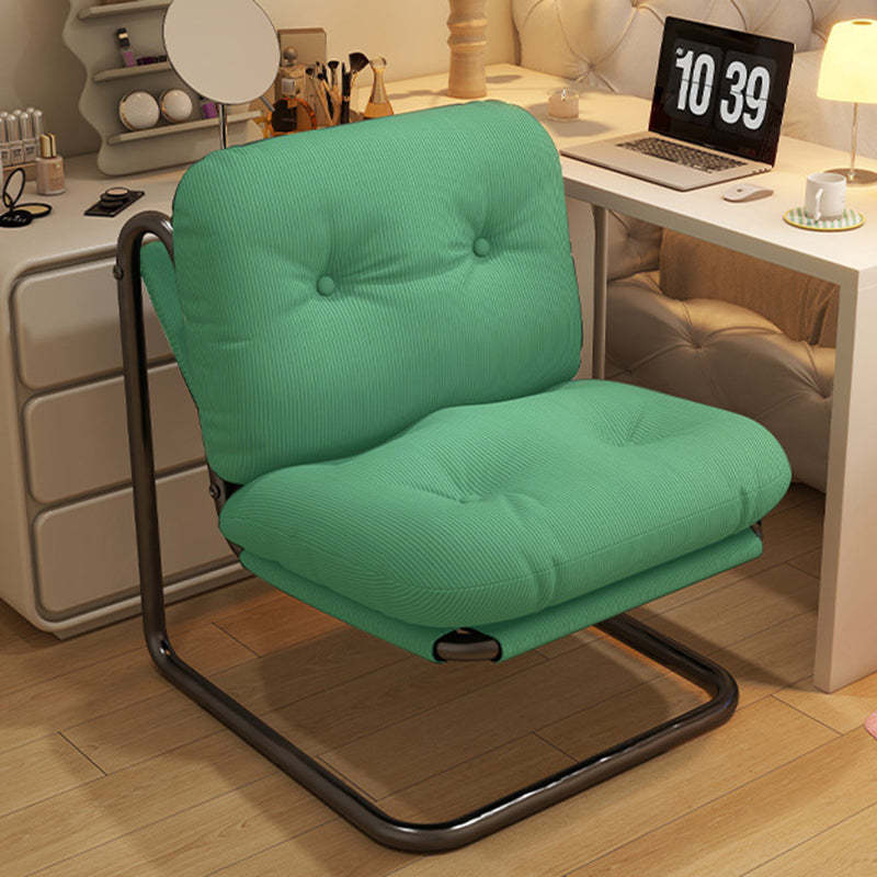 Nordic Corduroy Armless Sofa Backrest — Green