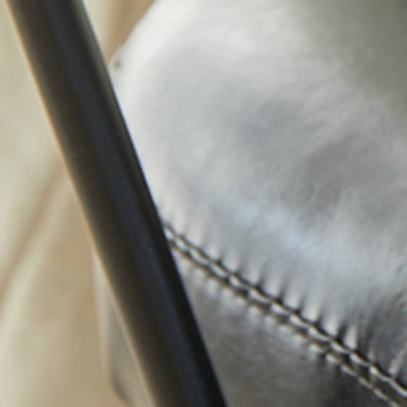Retro Leather Sunflower Swivel Desk Chair — Reddish Brown