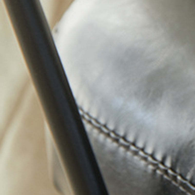 Retro Leather Sunflower Swivel Desk Chair — Reddish Brown