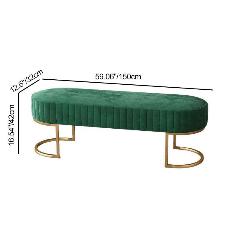 Nordic Flannelette Armless Bench — Gold / Gray