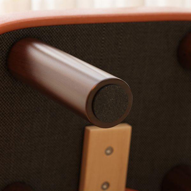 Nordic Leather Solid Wood Low Stool