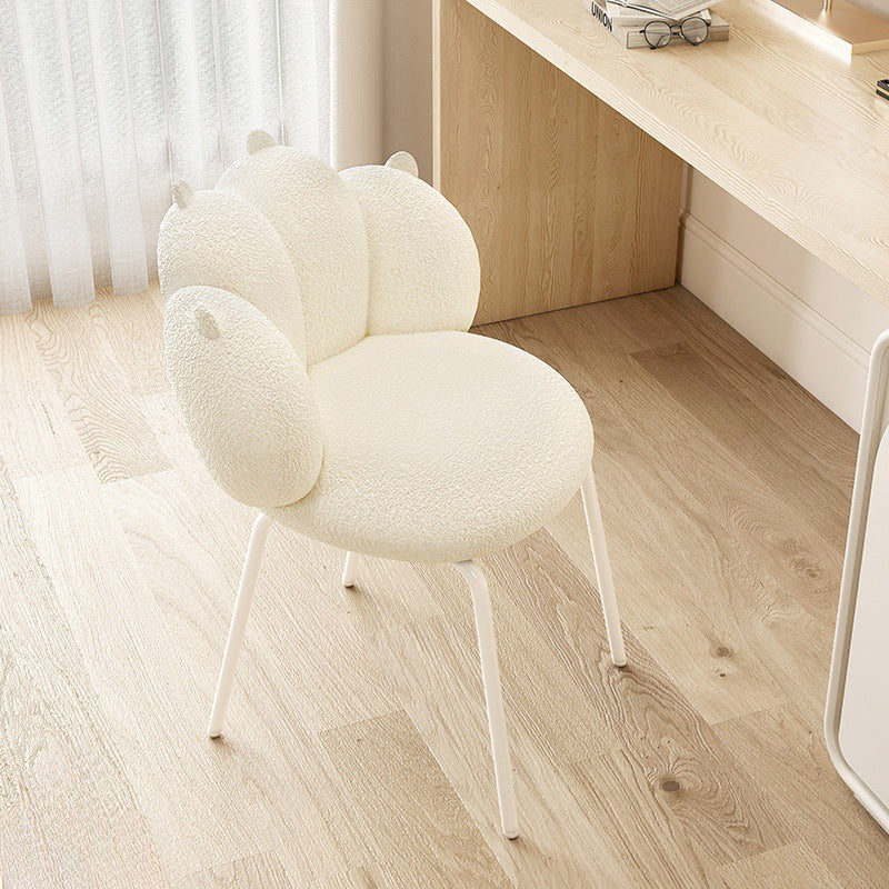 Nordic Bear Paw Swivel Lambswool Vanity Stool