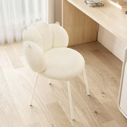 Nordic Bear Paw Swivel Lambswool Vanity Stool