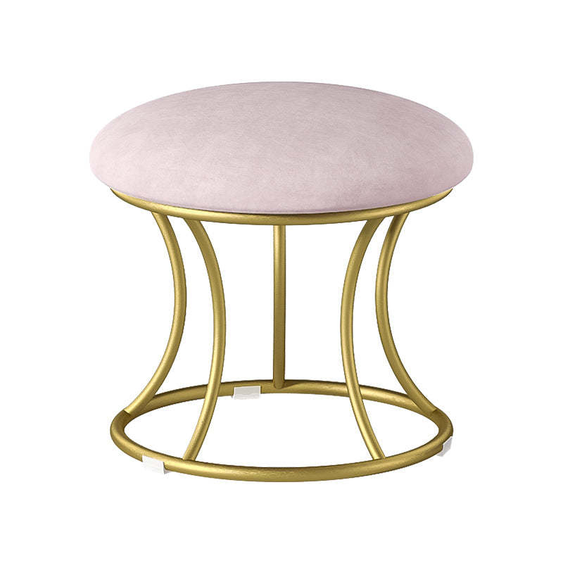 Nordic Round Flannelette Iron Low Stool