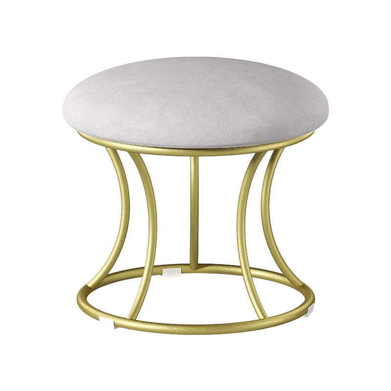 Nordic Round Flannelette Iron Low Stool