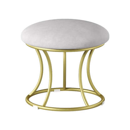 Nordic Round Flannelette Iron Low Stool