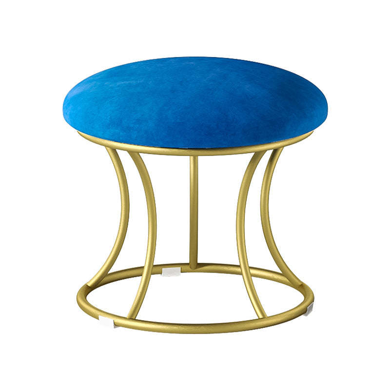 Nordic Round Flannelette Iron Low Stool