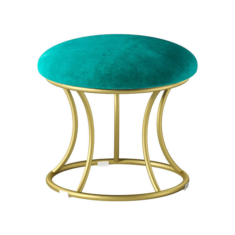 Nordic Round Flannelette Iron Low Stool