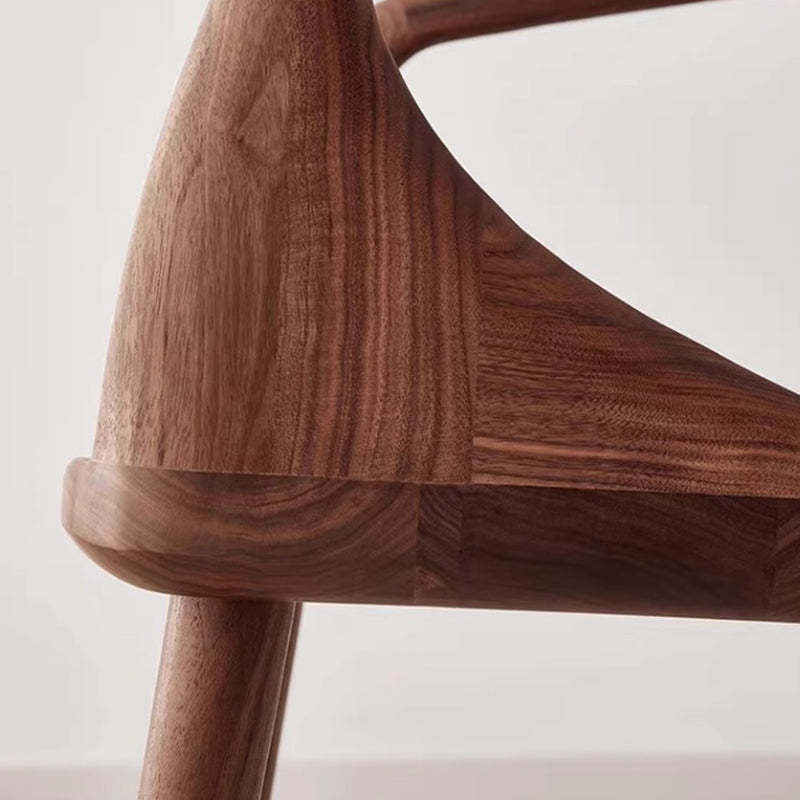 Japanese Walnut Curved Dining Chair