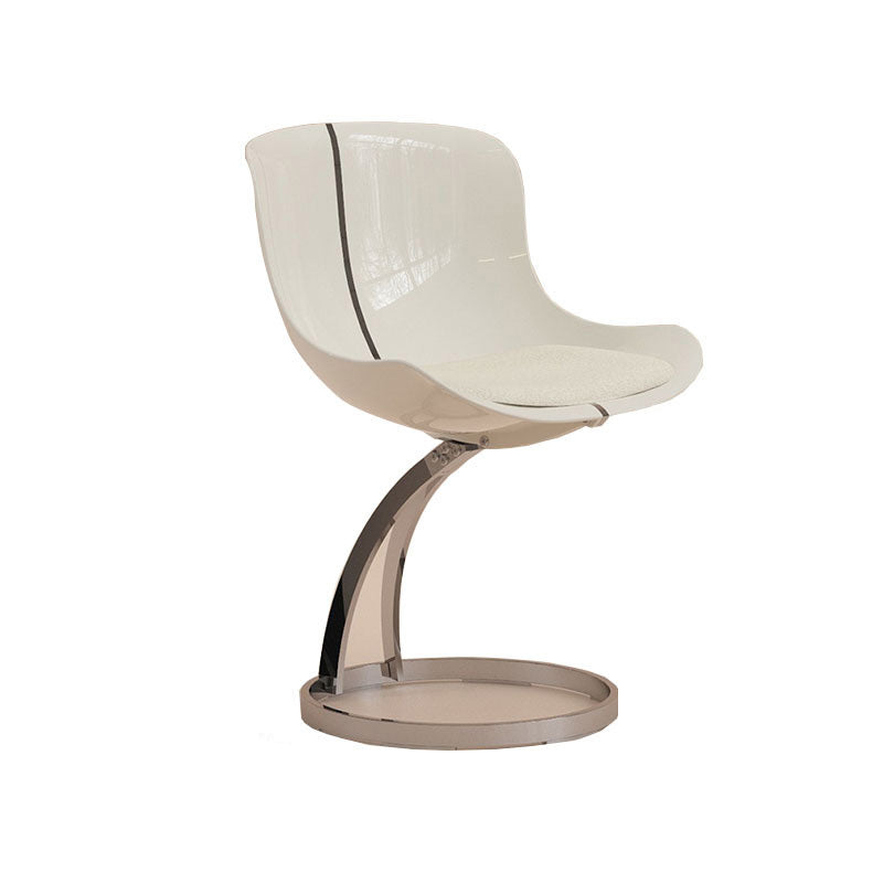 Nordic Arc Lambswool Steel Dining Chair