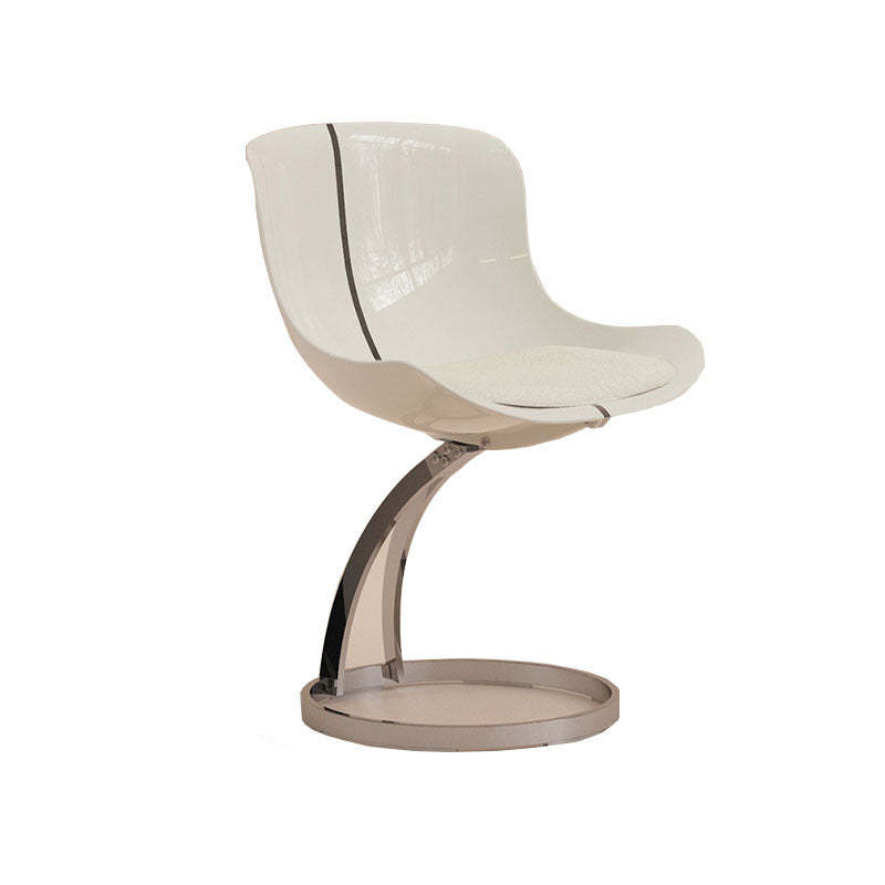 Nordic Arc Lambswool Steel Dining Chair