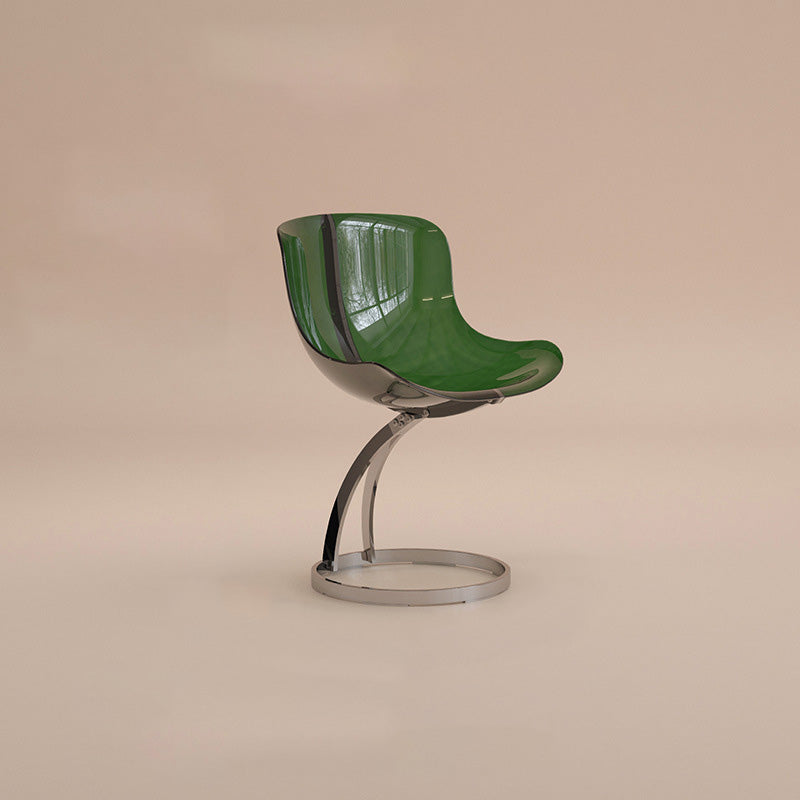 Nordic Arc Lambswool Steel Dining Chair