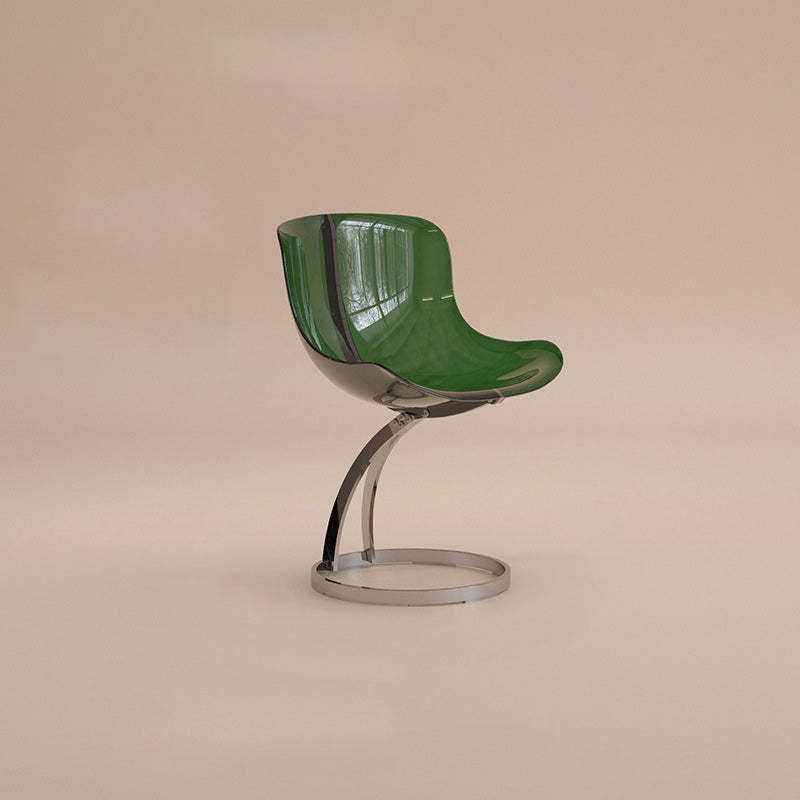 Nordic Arc Lambswool Steel Dining Chair