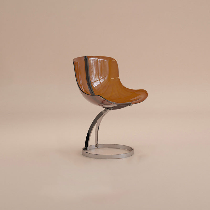 Nordic Arc Lambswool Steel Dining Chair
