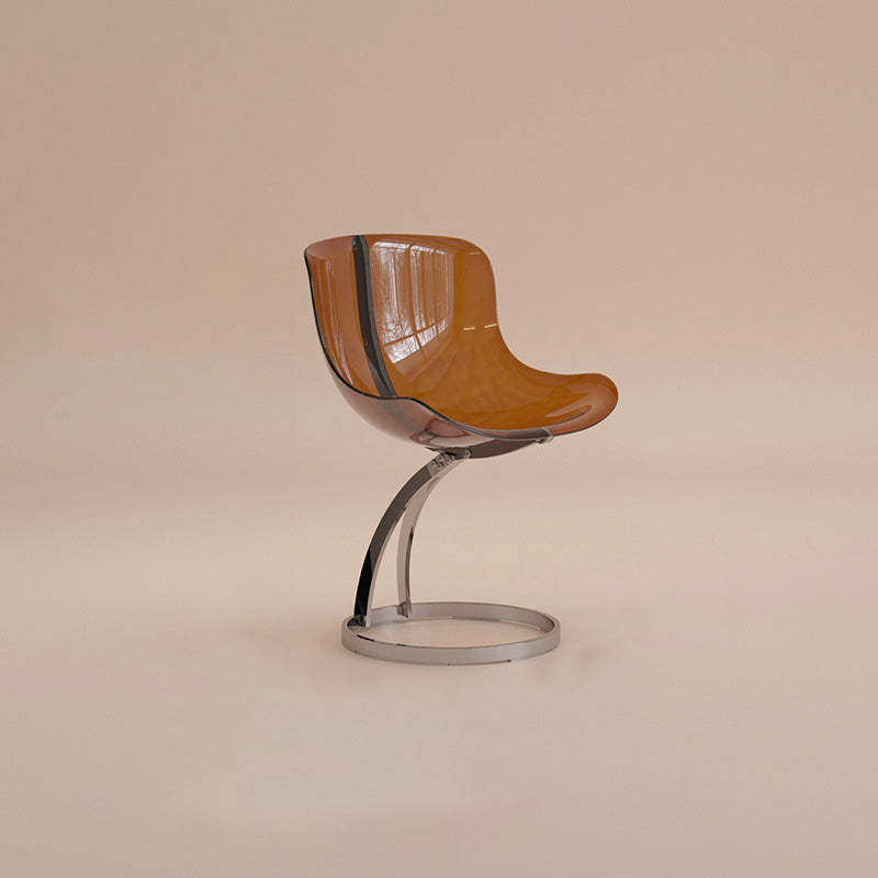 Nordic Arc Lambswool Steel Dining Chair