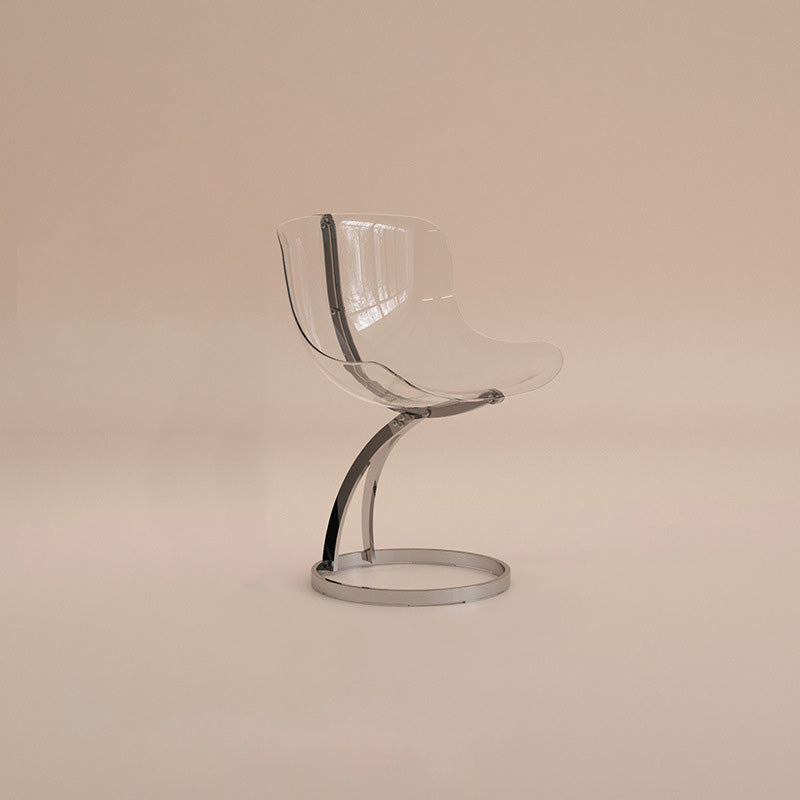 Nordic Arc Lambswool Steel Dining Chair