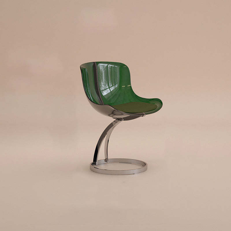 Nordic Arc Lambswool Steel Dining Chair
