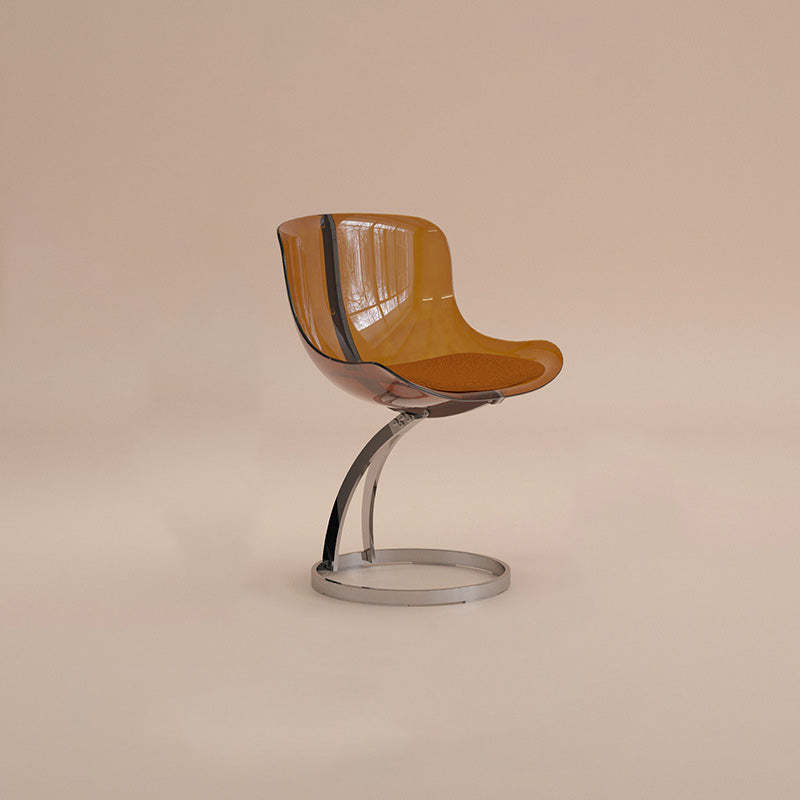 Nordic Arc Lambswool Steel Dining Chair