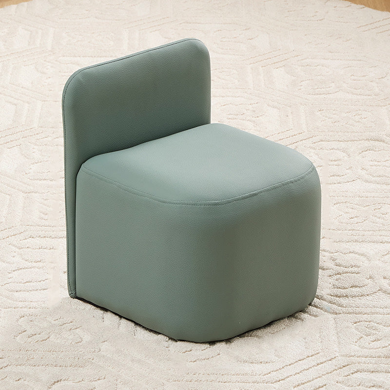 Nordic Portable Leather Wood Low Stool