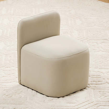 Nordic Portable Leather Wood Low Stool