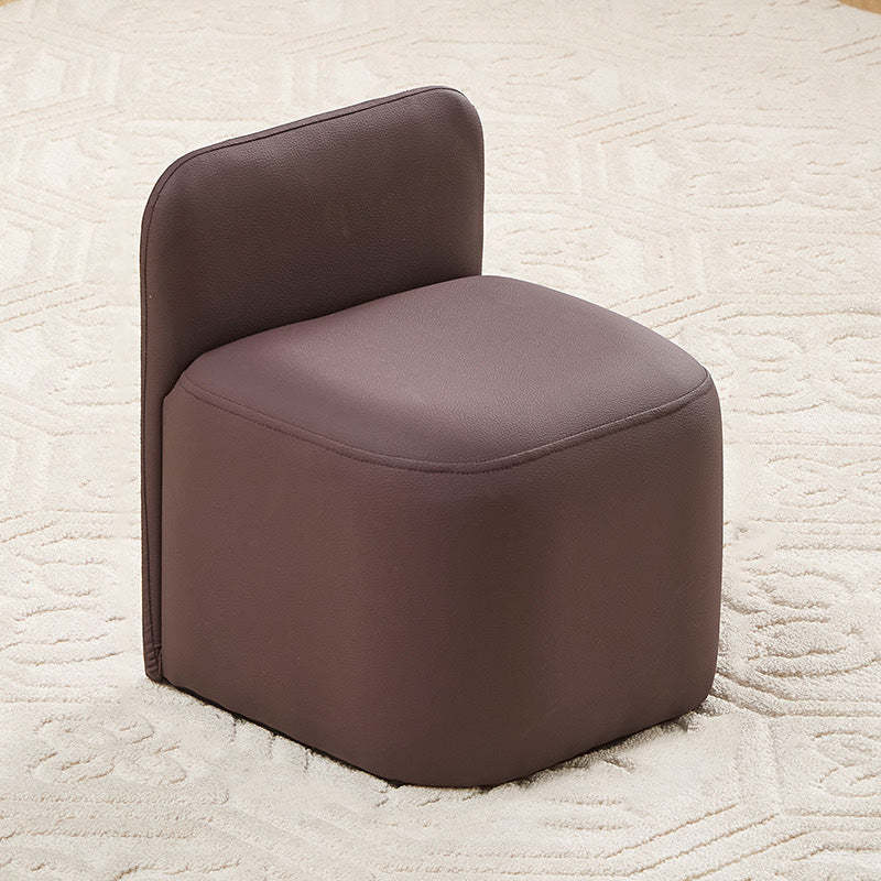 Nordic Portable Leather Wood Low Stool