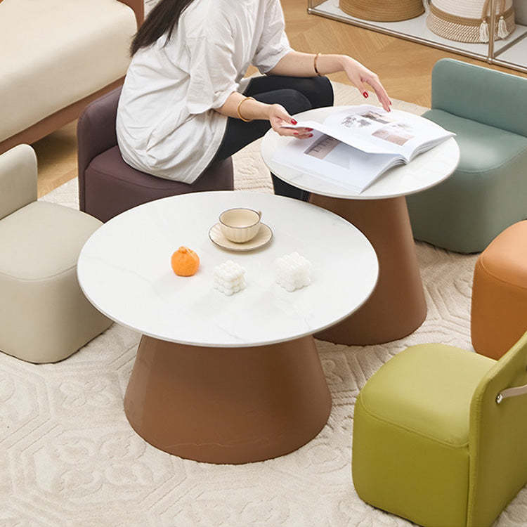 Nordic Portable Leather Wood Low Stool