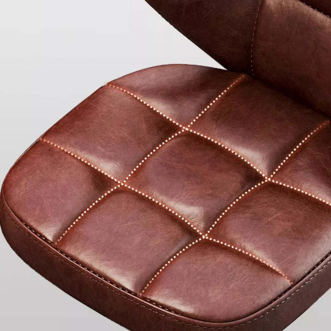 Scandinavian Leather Wood Bar Stool
