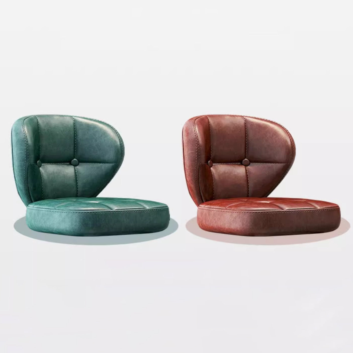 Scandinavian Leather Wood Bar Stool