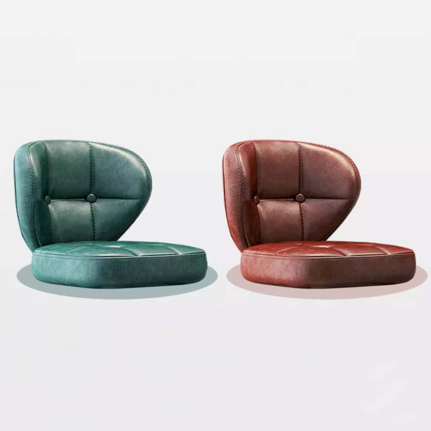 Scandinavian Leather Wood Bar Stool