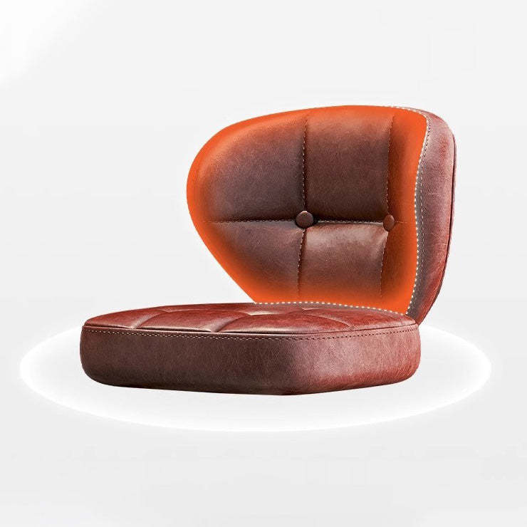 Scandinavian Leather Wood Bar Stool