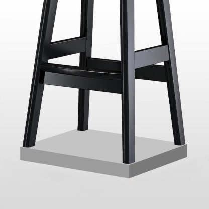 Scandinavian Leather Wood Bar Stool