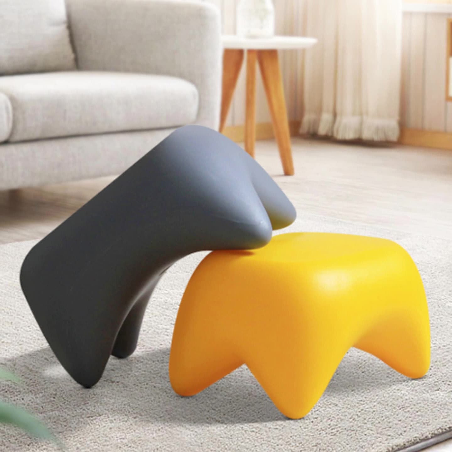 Nordic Trapezoid Kids Low Stool