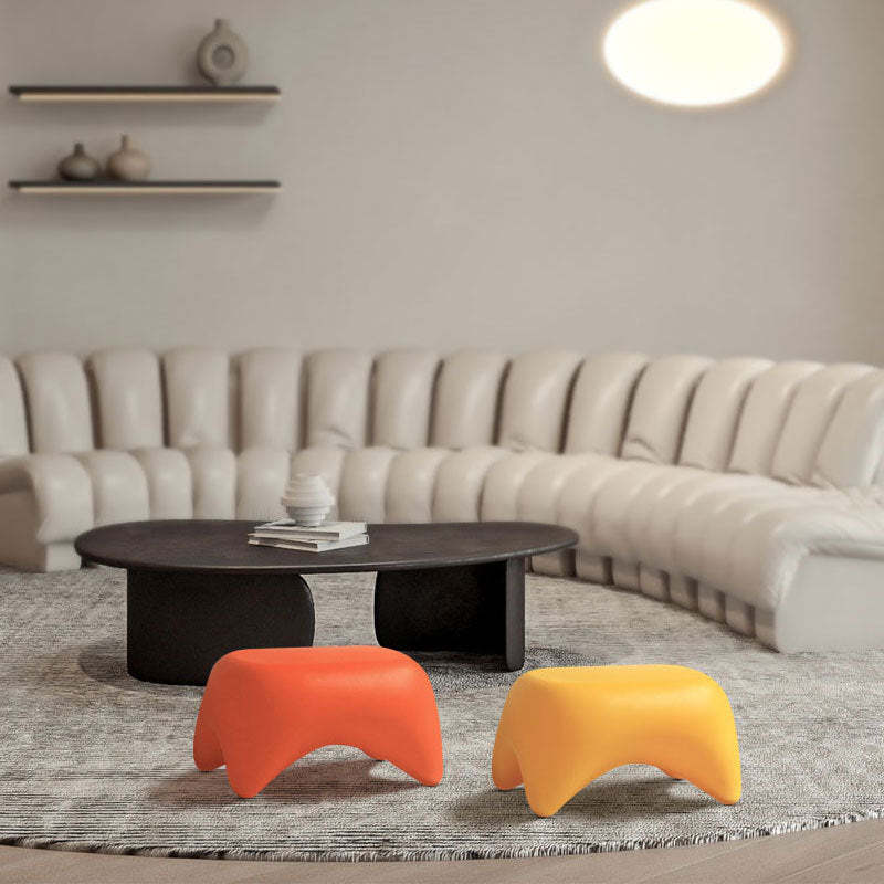 Nordic Trapezoid Kids Low Stool — Red