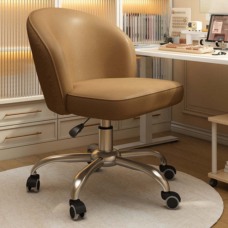 Nordic Leather Plastic Swivel Desk Chair