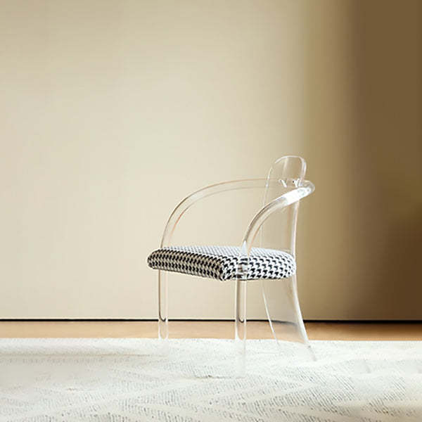 Nordic arc leaves wood acrylic fabric metal dining chairs & benches, Lighom