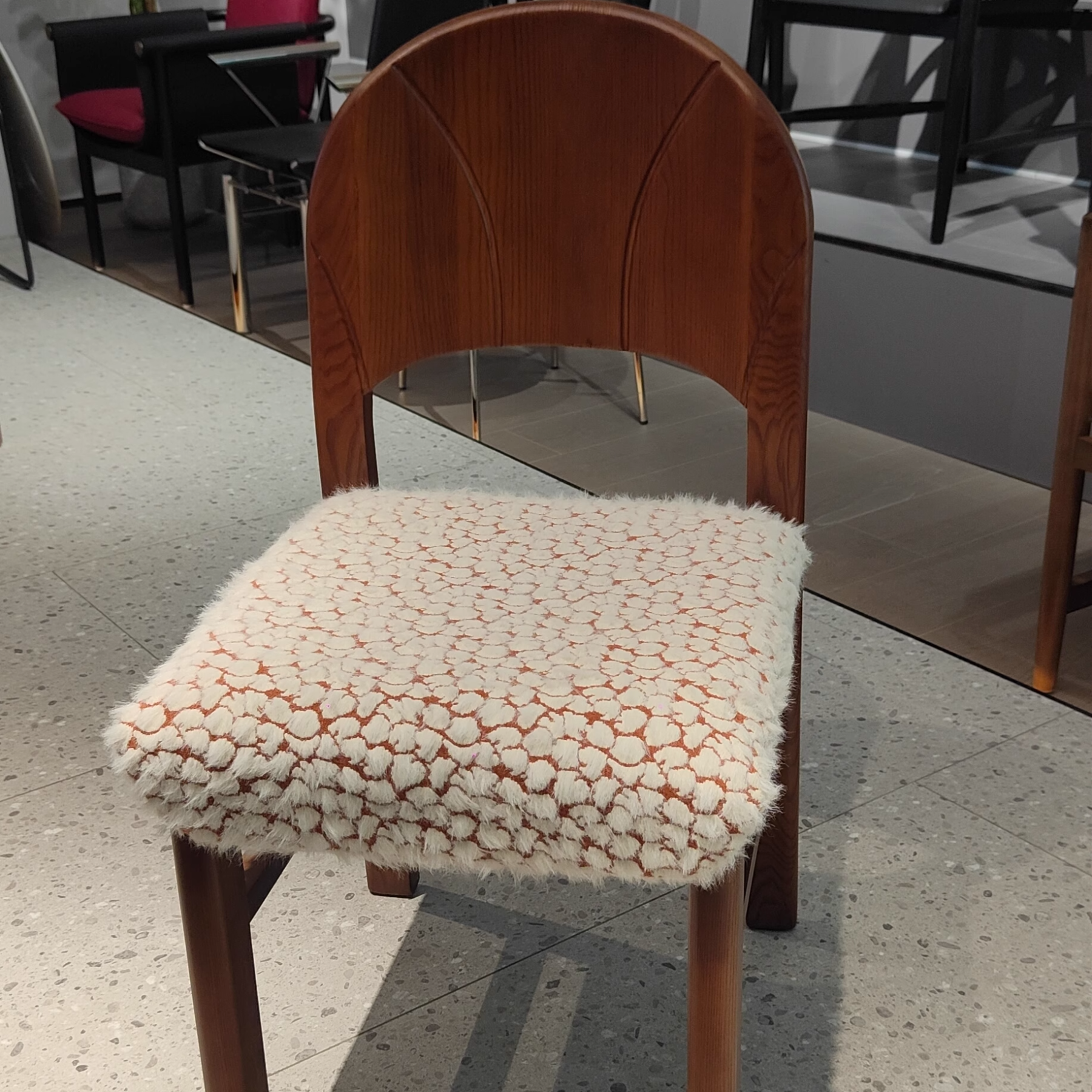 French Arc Jacquard Ash Dining Chair