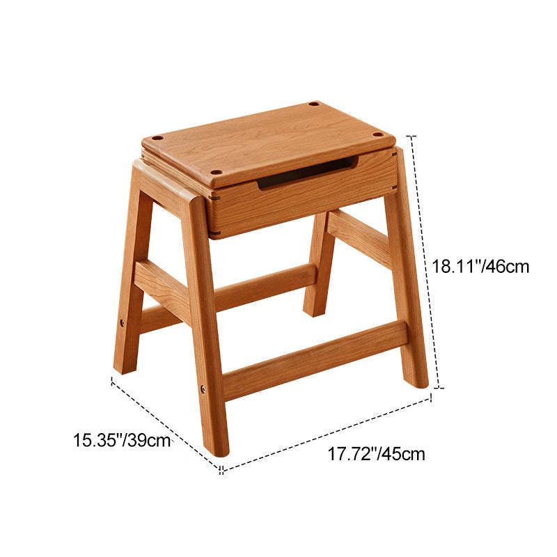 Japanese Cherry Wood Stackable Storage Dining Chair